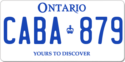 ON license plate CABA879