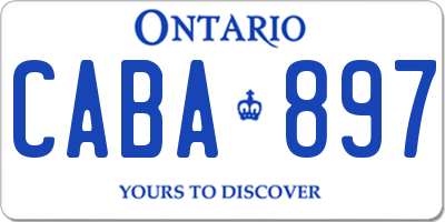 ON license plate CABA897