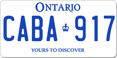 ON license plate CABA917