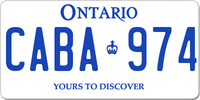 ON license plate CABA974