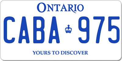 ON license plate CABA975