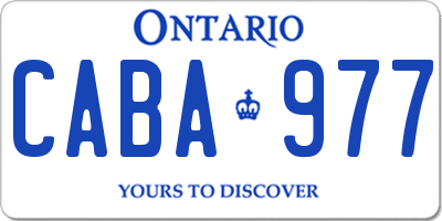 ON license plate CABA977