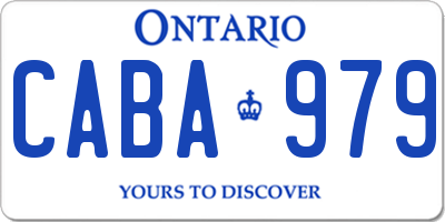 ON license plate CABA979