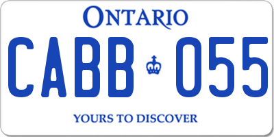 ON license plate CABB055