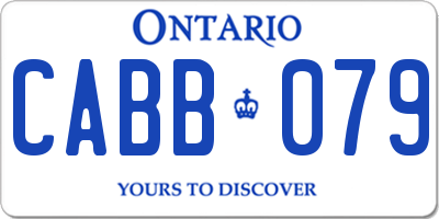 ON license plate CABB079