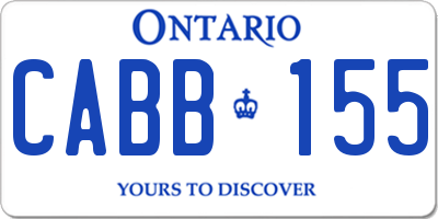 ON license plate CABB155