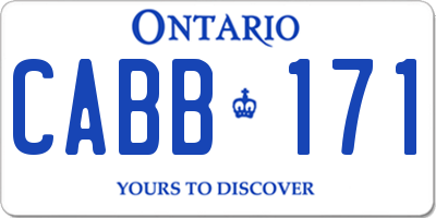 ON license plate CABB171