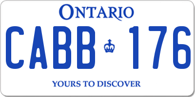 ON license plate CABB176