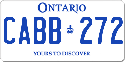 ON license plate CABB272