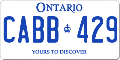 ON license plate CABB429