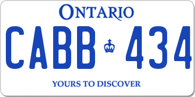 ON license plate CABB434