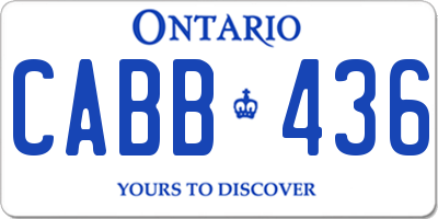 ON license plate CABB436