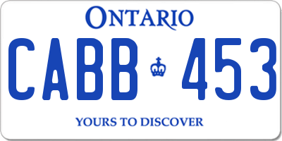 ON license plate CABB453