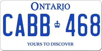 ON license plate CABB468