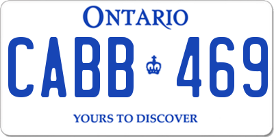 ON license plate CABB469