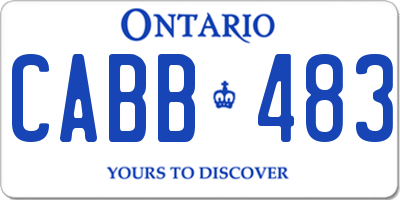 ON license plate CABB483