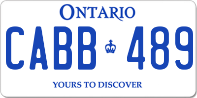 ON license plate CABB489