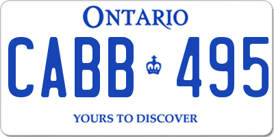 ON license plate CABB495