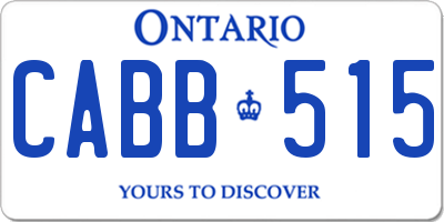 ON license plate CABB515