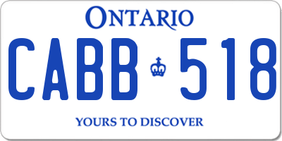 ON license plate CABB518