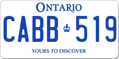 ON license plate CABB519