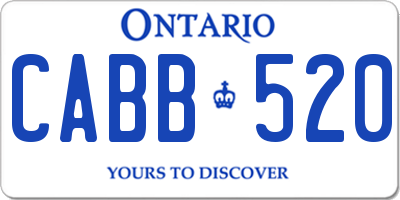 ON license plate CABB520