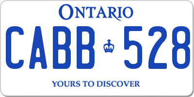 ON license plate CABB528