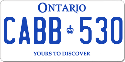 ON license plate CABB530