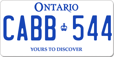 ON license plate CABB544