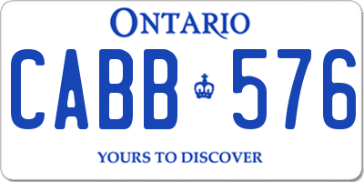 ON license plate CABB576