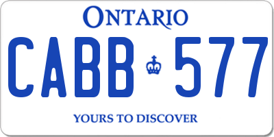 ON license plate CABB577