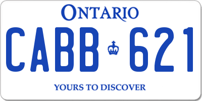 ON license plate CABB621