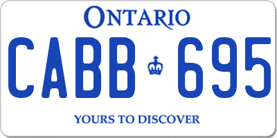 ON license plate CABB695