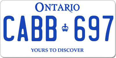 ON license plate CABB697