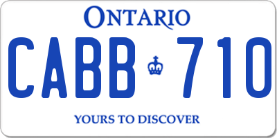 ON license plate CABB710