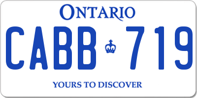 ON license plate CABB719