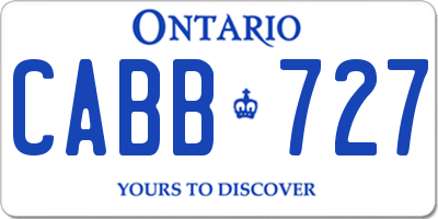 ON license plate CABB727