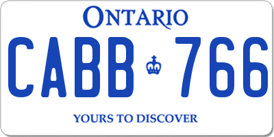 ON license plate CABB766