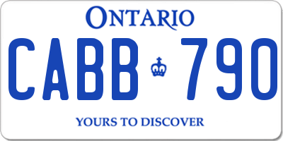 ON license plate CABB790