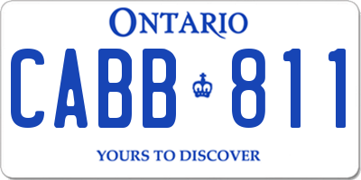 ON license plate CABB811