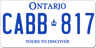 ON license plate CABB817