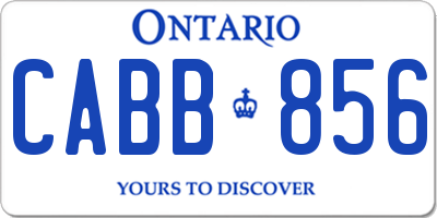 ON license plate CABB856