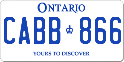 ON license plate CABB866