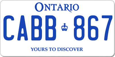 ON license plate CABB867