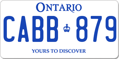 ON license plate CABB879