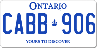 ON license plate CABB906