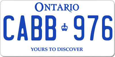 ON license plate CABB976