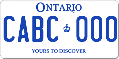 ON license plate CABC000