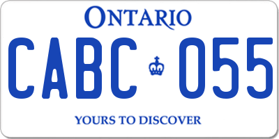 ON license plate CABC055