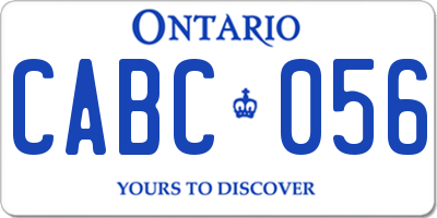 ON license plate CABC056